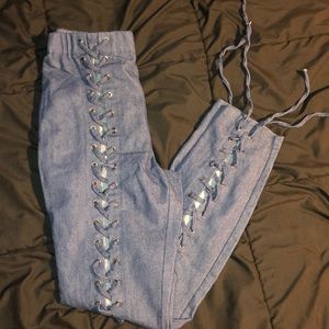 Forever21 Tie - Up Denim Pants